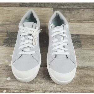 Dr. Scholls Time Off Platform Fashion Sneaker White Women's Size 9.5M Vapor Gray